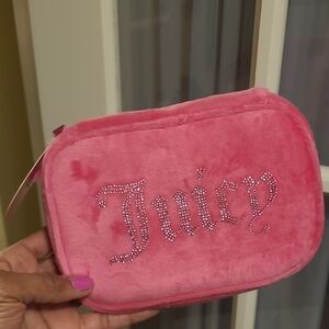 Juicy Couture Pink Jewelry Organizer Bag with Rhinestone Embellishments